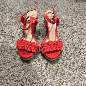 Red Gianni Bini Wedges